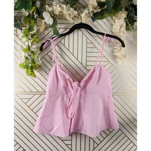 ANTHROPOLOGIE MAEVE Women's LULU Pink Bow Front Tie Tank Top Sleveless Size 00